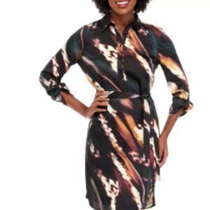 THE LIMITED Petite XS Watercolor Print Shirtdress - NWT